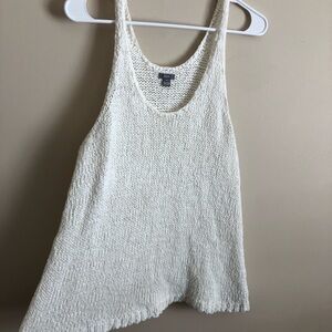 Aerie White Knit Tank Top